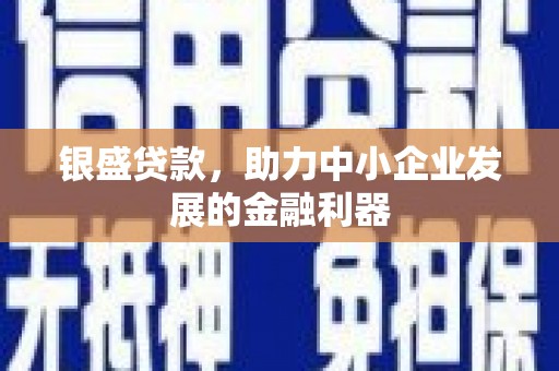 乌拉特前旗银盛贷款，助力中小企业发展的金融利器