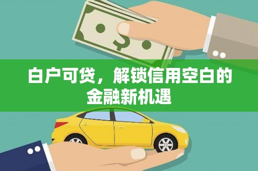 乌拉特前旗白户可贷，解锁信用空白的金融新机遇