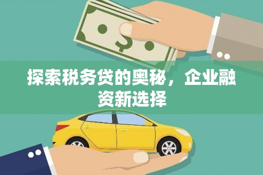 乌拉特前旗探索税务贷的奥秘，企业融资新选择