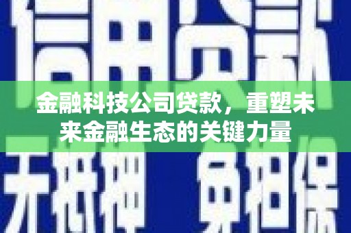 乌拉特前旗金融科技公司贷款，重塑未来金融生态的关键力量