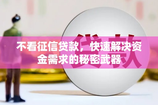 乌拉特前旗不看征信贷款，快速解决资金需求的秘密武器